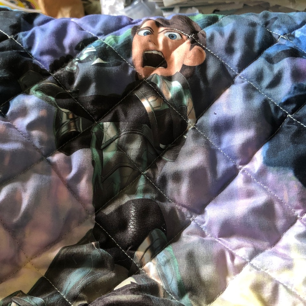 Purple and Black Character Quilted - Home Bedding pillow case troll hunters